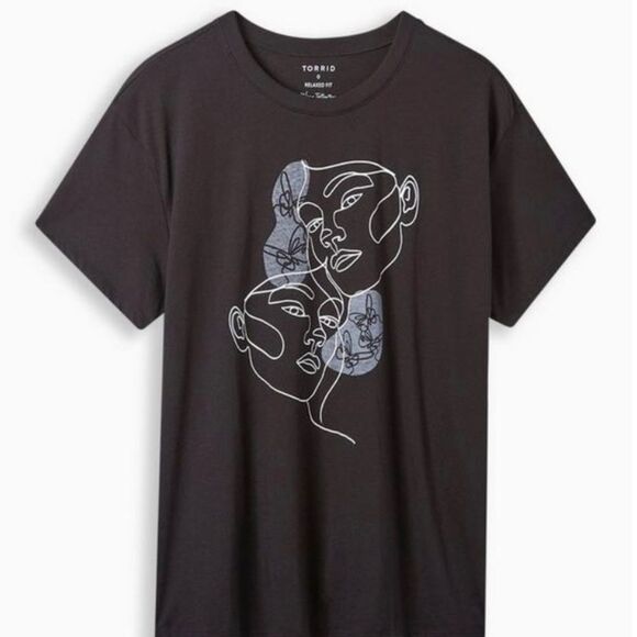 Torrid Line Woman Relaxed Fit Signature Jersey Crew Neck Tee Size 00 - Picture 1 of 8